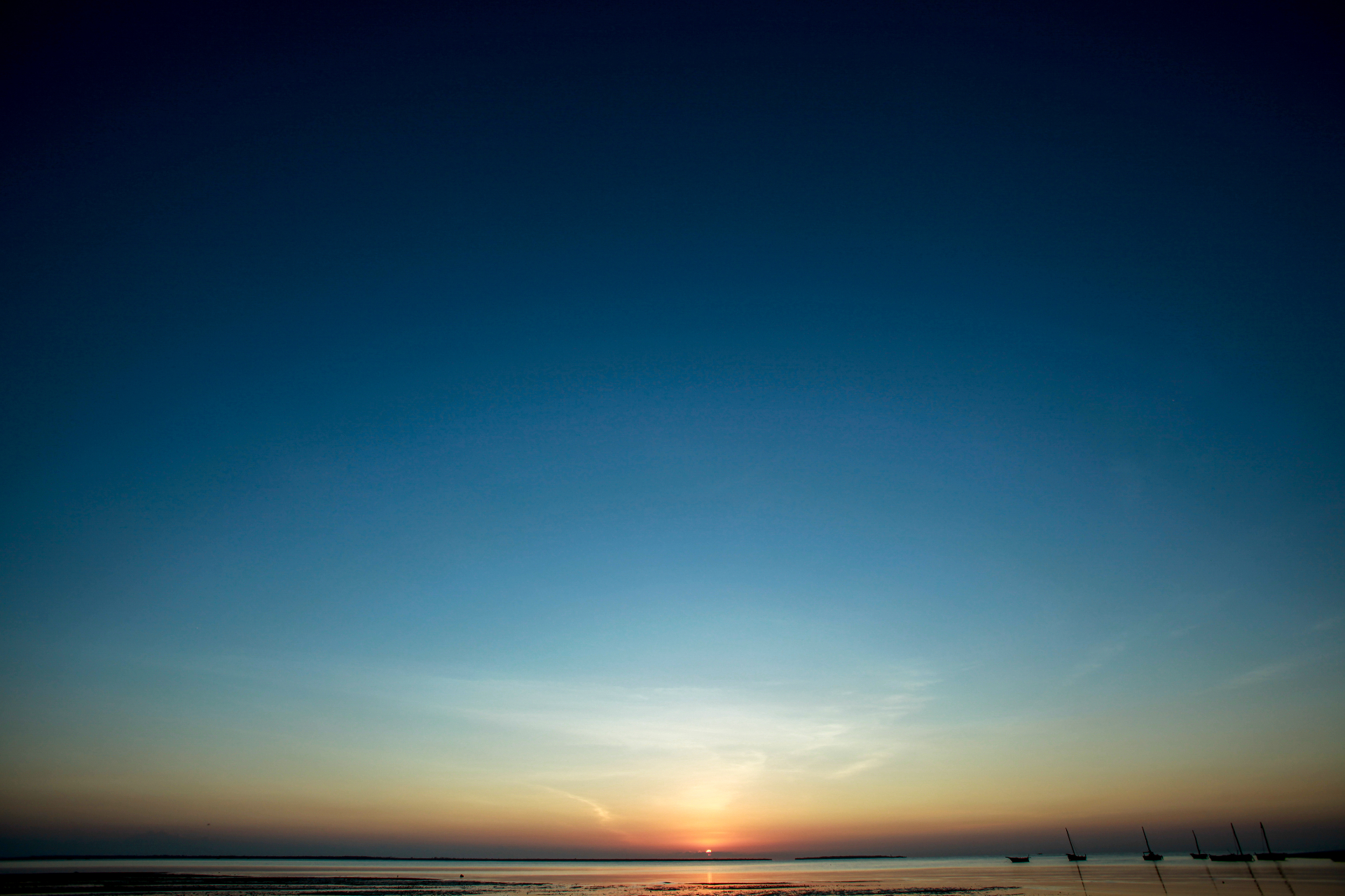 Sunrise over the beach at Seasons, Zanzibar's east coast